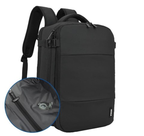 Plecak podróżny kabinowy z pompką NOVEEN CTB500, 40x20x25cm, czarny