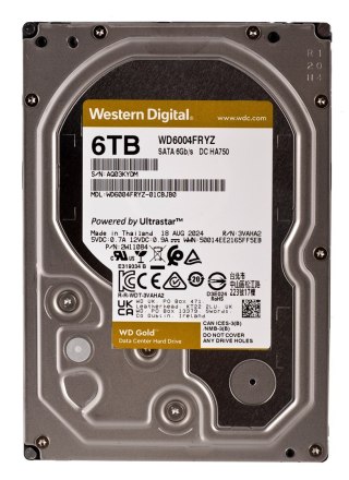 Dysk serwerowy HDD WD Gold DC HA750 WD6004FRYZ (6 TB; 3.5"; SATA)