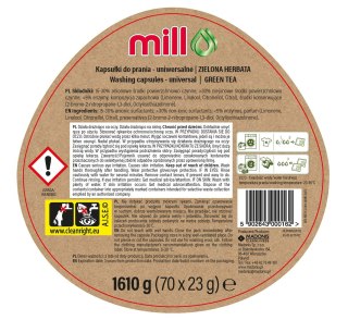MILL ECO Kapsułki 2k do prania uniw. 2w1 zielona herbata 70szt