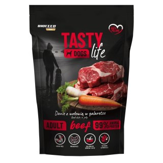 BIOFEED Tasty dog life wołowina 90% saszetka 500g
