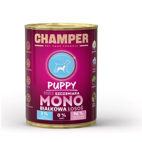 CHAMPER PUPPY MONOBIAŁKOWA łosoś mokra karma dla psa 400 g