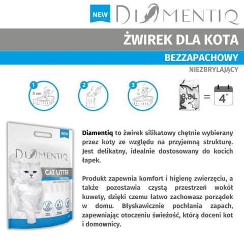 DIAMENTIQ Neutral - żwirek neutralny - 30 l (WYPRZEDAŻ)