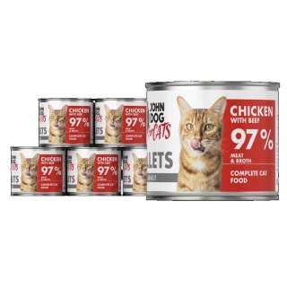 JD for CATS DOROSŁY KURCZAK Z WOŁOWINĄ filety KARMA MOKRA 140g*6