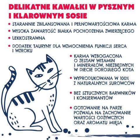 TEO bogata w wołowinę Karma mokra dla kota 850g