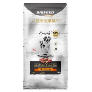 BIOFEED Euphoria fresh meat Adult Wieprzowina/gęś M/L 50gr
