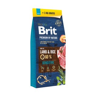 BRIT PREMIUM BY NATURE SENSITIVE LAMB 15kg+3kg