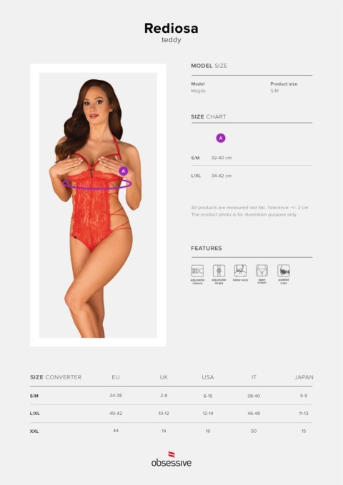 Body Rediosa Czerwone otwarte Body Rediosa Czerwone otwarte