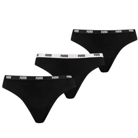 Bielizna damska Puma String 3P Pack czarna 907590 02 Bielizna damska Puma String 3P Pack czarna 907590 02