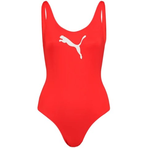 Kostium kąpielowy damski Puma Swim Women Swimsuit 1P czerwony 907685 02 Kostium kąpielowy damski Puma Swim Women Swimsuit 1P czerwony 907685 02