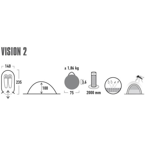 Namiot High Peak Vision 2 czarny 10280 Namiot High Peak Vision 2 czarny 10280