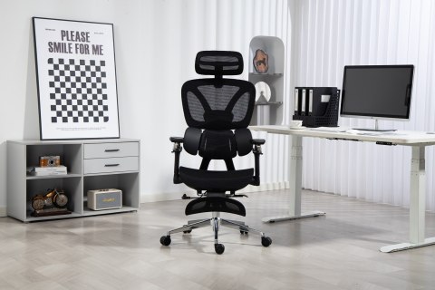 Activejet Fotel biurowy Ergonomiczny YK848 czarny