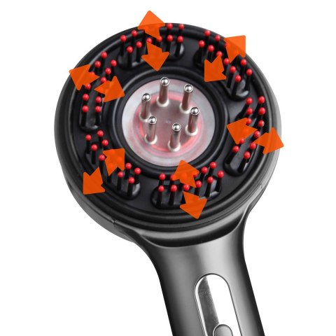 MEDIA-TECH ELEKTRYCZNA SZCZOTKA MASUJĄCA DO WŁOSÓW I SKÓRY GŁOWY HAIRBRUSH MASSAGER MT6537