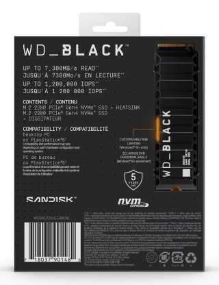 Dysk SSD WD Black SN850X 4TB M.2 NVMe WDS400T2XHE