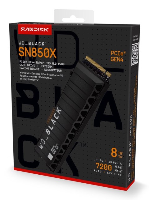 Dysk SSD WD Black SN850X 8TB M.2 NVMe WDS800T2XHE