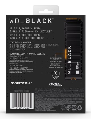 Dysk SSD WD Black SN850X 8TB M.2 NVMe WDS800T2XHE
