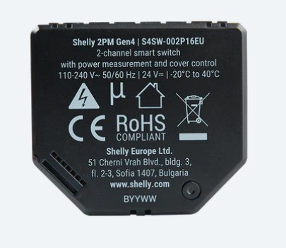 Dwukanałowy sterownik z pomiarem energii WiFi Shelly 2PM Gen4
