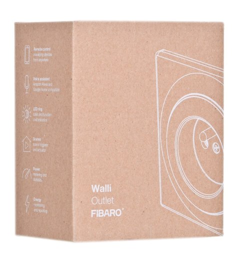 Inteligentne gniazdko FIBARO Walli Outlet Type E, białe (FGWOE-011)