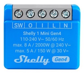 Inteligentny sterownik WiFi Shelly 1 Mini Gen4