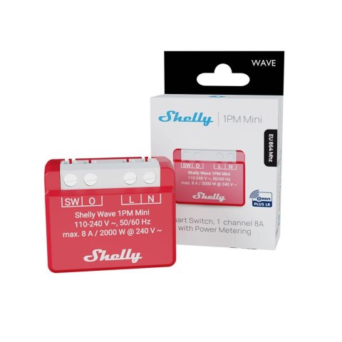 Inteligentny sterownik Z-Wave Shelly Wave 1PM Mini LR