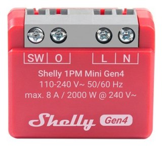Inteligentny sterownik z pomiarem energii WiFi Shelly 1PM Mini Gen4