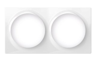 Podwójna ramka ozdobna FIBARO Double Cover Plate, biała (FG-Wx-PP-0003)