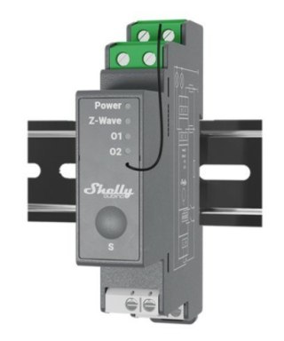 Sterownik dwukanałowy na szynę DIN Z-Wave Shelly Qubino Pro 2