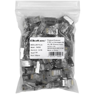 QOLTEC WTYK ZŁĄCZE MODULARNE RJ45 | CAT6 | FTP | 100SZT