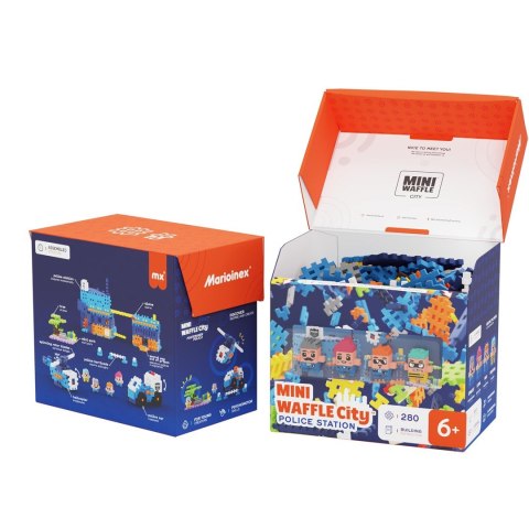MARIOINEX Klocki Mini Waffle City Posterunek policji, 280 elementów