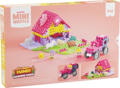 MARIOINEX Klocki Mini Waffle Farmer Urocze ranczo, 112 elementów