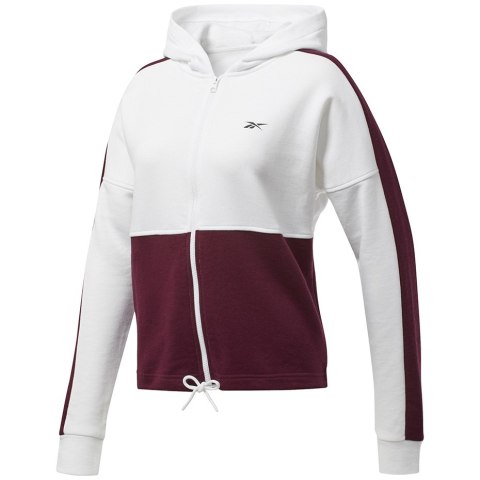 Bluza damska Reebok Te Linear Logo Ft bordowo-biała FU2203 Bluza damska Reebok Te Linear Logo Ft bordowo-biała FU2203