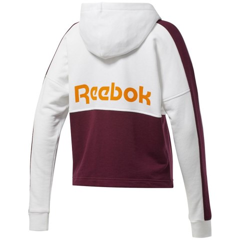Bluza damska Reebok Te Linear Logo Ft bordowo-biała FU2203 Bluza damska Reebok Te Linear Logo Ft bordowo-biała FU2203