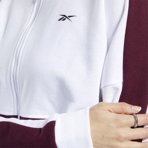 Bluza damska Reebok Te Linear Logo Ft bordowo-biała FU2203 Bluza damska Reebok Te Linear Logo Ft bordowo-biała FU2203