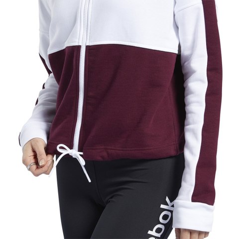 Bluza damska Reebok Te Linear Logo Ft bordowo-biała FU2203 Bluza damska Reebok Te Linear Logo Ft bordowo-biała FU2203