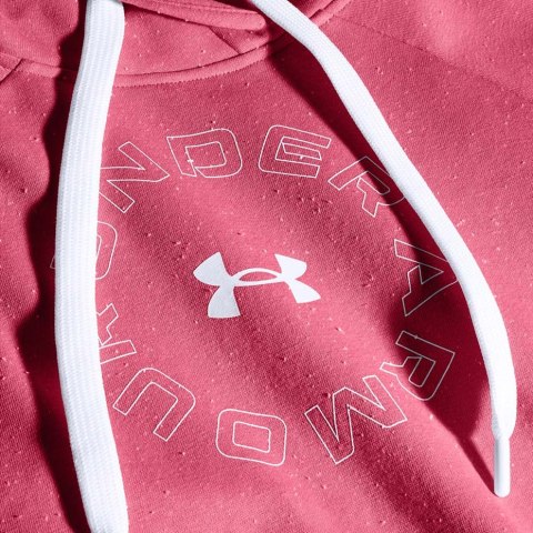 Bluza damska Under Armour Rival Fleece Metallic Hoodie różowa 1356323 668