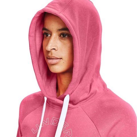 Bluza damska Under Armour Rival Fleece Metallic Hoodie różowa 1356323 668