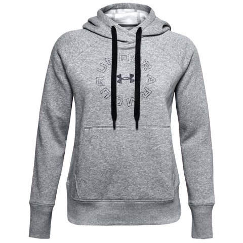 Bluza damska Under Armour Rival Fleece Metallic Hoodie szara 1356323 035 Bluza damska Under Armour Rival Fleece Metallic Hoodie szara 1356323 035