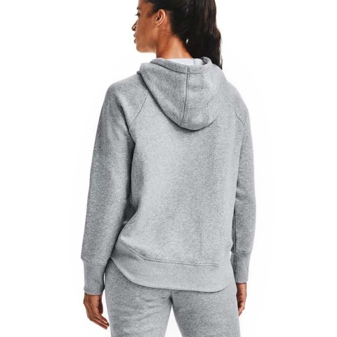 Bluza damska Under Armour Rival Fleece Metallic Hoodie szara 1356323 035 Bluza damska Under Armour Rival Fleece Metallic Hoodie szara 1356323 035