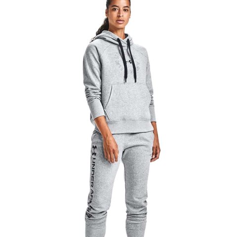 Bluza damska Under Armour Rival Fleece Metallic Hoodie szara 1356323 035 Bluza damska Under Armour Rival Fleece Metallic Hoodie szara 1356323 035