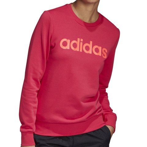 Bluza damska adidas Essentials Linear Crewneck różowa GD2955 Bluza damska adidas Essentials Linear Crewneck różowa GD2955