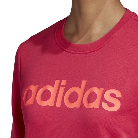 Bluza damska adidas Essentials Linear Crewneck różowa GD2955 Bluza damska adidas Essentials Linear Crewneck różowa GD2955