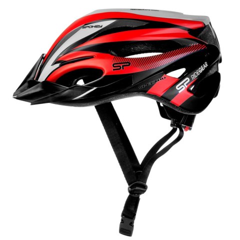 Kask rowerowy Spokey Spectro 58-61 cm czerwono-szary 922190