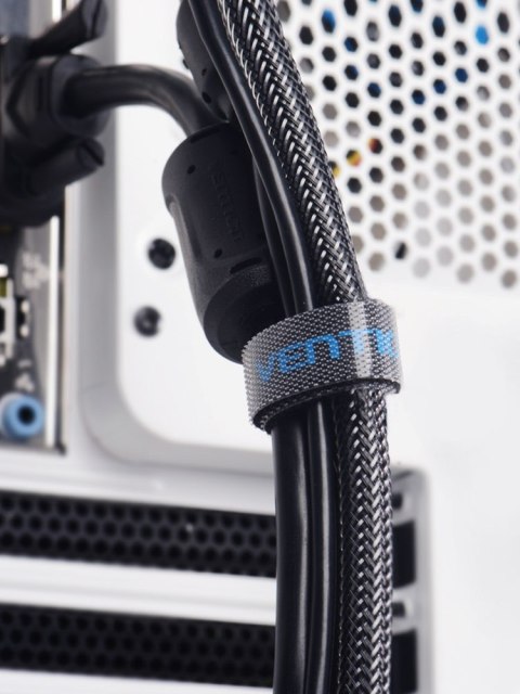 Opaska rzepowa organizer kabli Vention 5m czarna