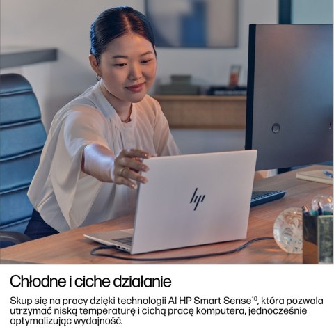 HP EliteBook 8 G1i Ultra 7 255U 14.0"WUXGA IPS 400nits Eye Ease AG 24GB DDR5 5600 SSD512 Arc Cam 5Mpx 62Wh W11Pro Srebrny lodowi