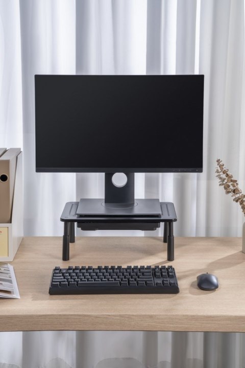 GEMBIRD REGULOWANA PODSTAWKA POD MONITOR Z SZUFLADĄ (PROSTOKĄT)