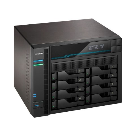 NAS Asustor AS6510T;  LOCKERSTOR 10, 10x (3.5" SATA HDD/ 2.5" SSD), Intel ATOM C3538, 8GB DDR4 SODIMM (max. 64GB), 2x 10GbE, 2x 