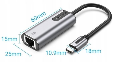 Adapter Gigabit Ethernet Vention USB-C