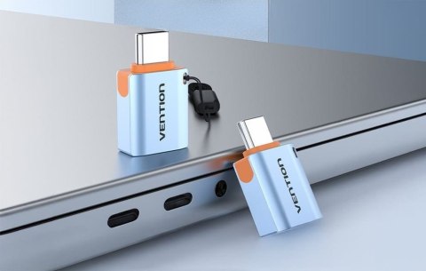 Adapter OTG USB 3.1 Vention USB-C do USB-A ze smyczą stop aluminium