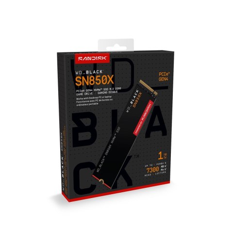 Dysk SSD WD Black SN850X WDS100T2X0E (1 TB ; M.2; PCIe NVMe 4.0 x4)