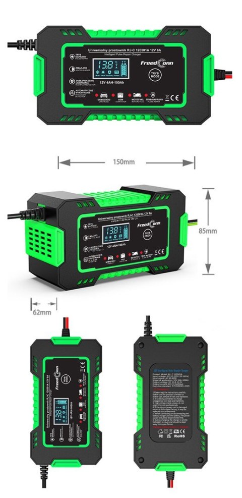 Prostownik akumulatorowy FreedConn RJ-C 120501A 12V, 6A