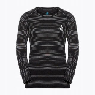 Komplet termoaktywnej bielizny dziecięcej Odlo Active Warm Eco Set Long rozmiar 152cm, czarno-szary